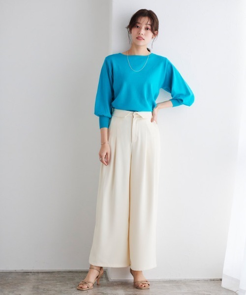 【国内即発】Dorothy Perkins☆Light Brown ハイウェスト パンツ Pierrot パンツ ハイウエストタックワイドパンツ レディース