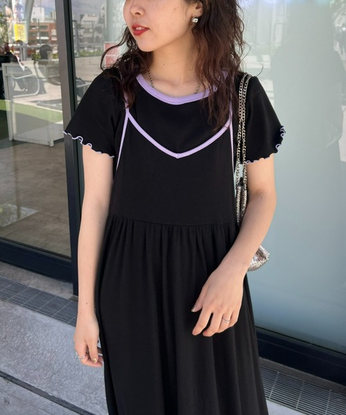【HELLO.SANFRANCISCO】リンガーTee付ワンピース HELLO.SANFRANCISCO（ハローサンフランシスコ）の「【HELLO