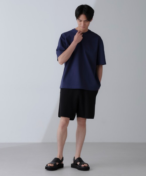 NANO universe パンツ 14ゲージミラノリブニット ショートパンツ