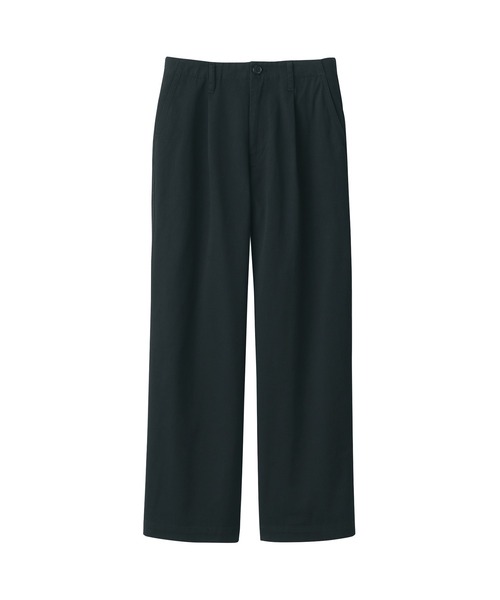 ▼美品 CINOH 定価4万円 ゴブラン織 ワイドパンツ 総柄 チノ A371 婦人 ムラ糸 チノタックワイドパンツ 股下長め | 無印良品