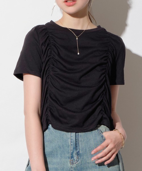 【超美品・定価3万円超】determクロップドニットシャツ デューリリー Dewlily 裾リボンクロップドニット 10代 20代 30代