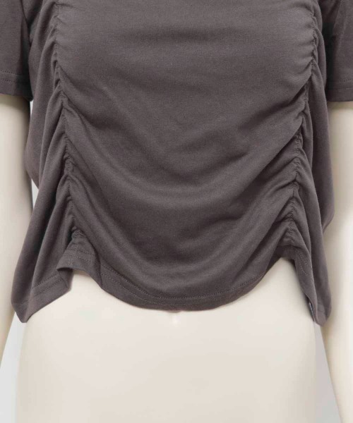 tシャツ クロップド丈ドロストTシャツ レディース : ZOZOTOWN