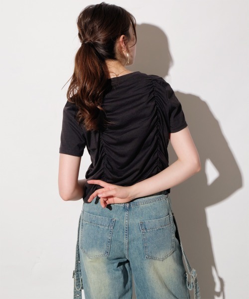 tシャツ クロップド丈ドロストTシャツ レディース : ZOZOTOWN