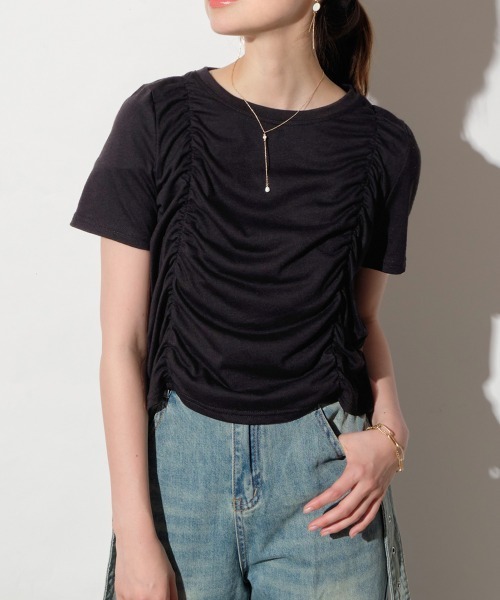 tシャツ アレンジドロストTシャツ レディース tシャツ クロップド丈ドロストTシャツ レディース : ZOZOTOWN