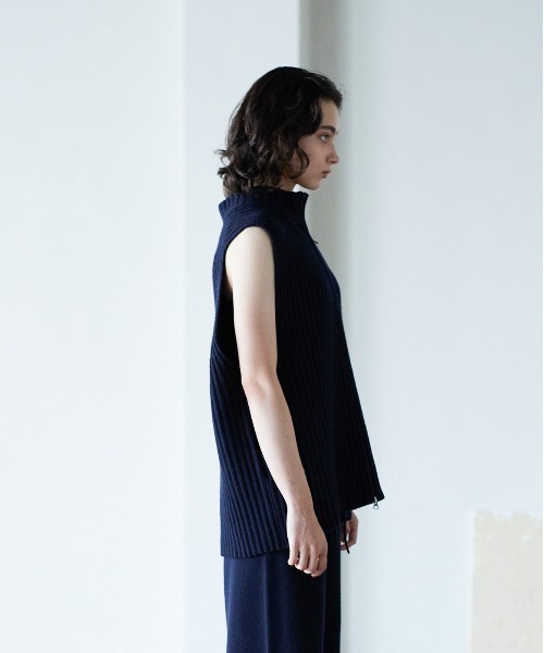 WALANCE（ワランス） ベスト ジレ ウールリブドライバーズニットベスト