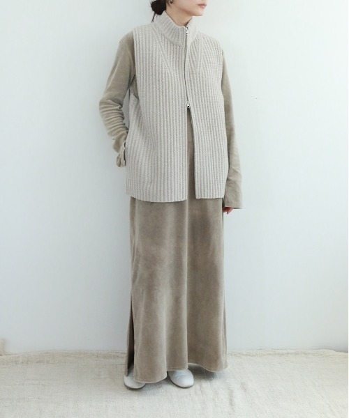 WALANCE（ワランス） ベスト ジレ ウールリブドライバーズニットベスト