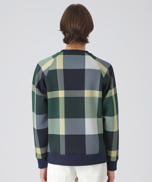 【極美品】ブラックレーベルクレストブリッジ　袖チェック柄　スウェット　Ｌ BLACK LABEL CRESTBRIDGE（ブラックレーベル・クレストブリッジ