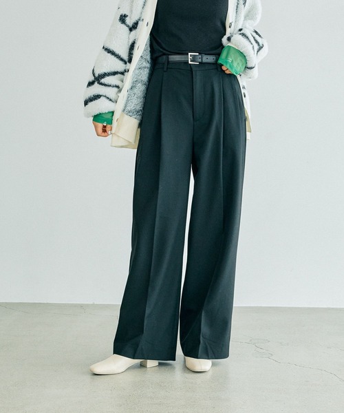 LEPSIM（レプシィム） スラックス パンツ TRワイドスラックスパンツ