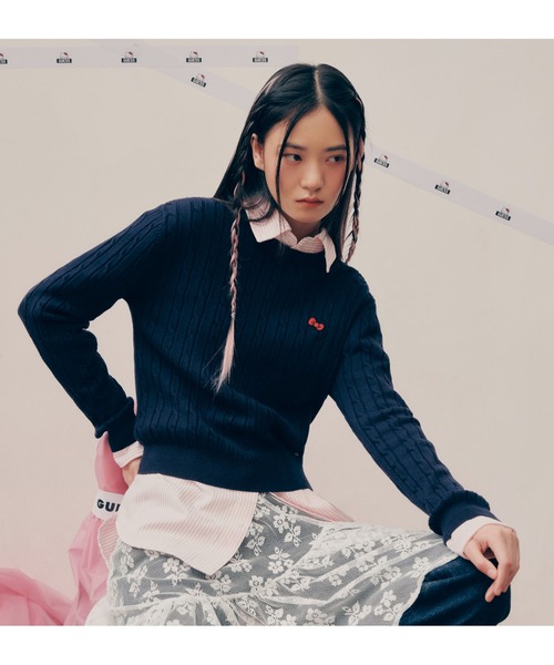 GUESS（ゲス） ニット セーター × HELLO KITTY LADIES' L/Slv Pullover