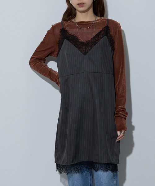 MAISON BREEZE ワンピース 「MAISON BREEZE」ピンストライプ
