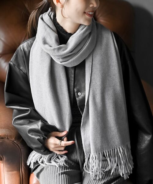 r・p・s（アールピーエス） ストール マフラー 無地大判ストール