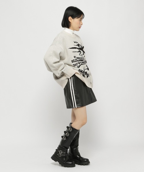 ニット セーター 「UNISEX」niceghostclub／トルネードロゴ ニット レディース メンズ NICE GHOST CLUB ニット セーター 「UNISEX」niceghostclub