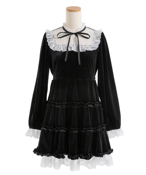 DearMyLoveRose（ディアマイラブローズ） ワンピース ベロアヨーク