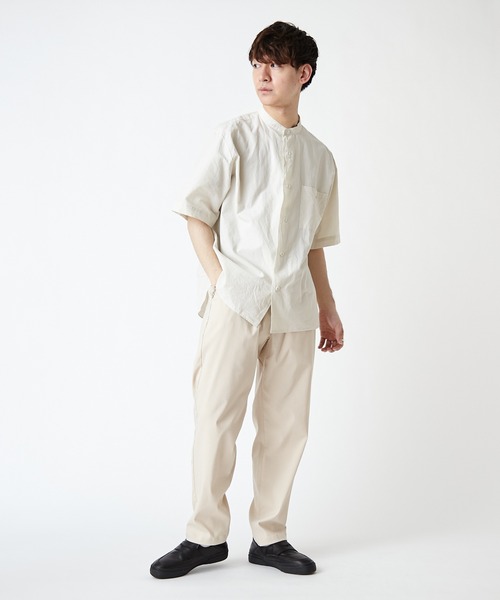 DANTON サイズ42 ダークブラウン 半袖シャツ DANTON | ナイロン プランサーボタンダウン 半袖シャツ MEN