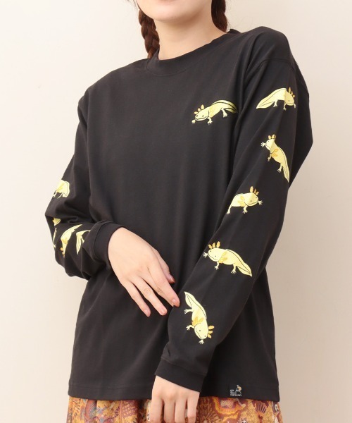 tシャツ go slow caravan USAコットンウーパールーパーロングTシャツ「WEB限定」「ユニセックス」 レディース メンズ