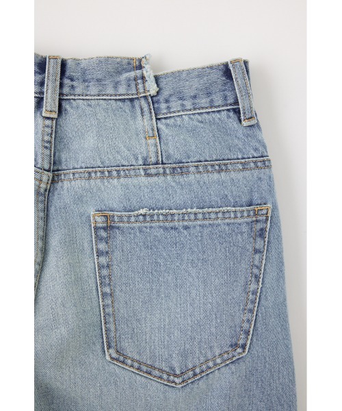 moussy  クロスウエストワイドストレートデニムパンツ　02  ライトブルー CROSS WAIST WIDE STRAIGHT/クロスウエストワイドストレート