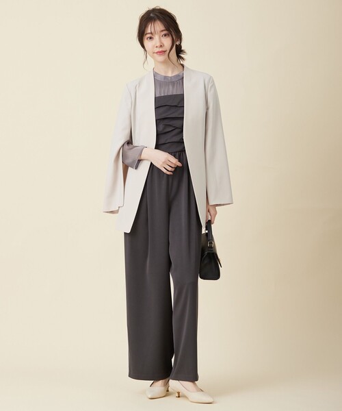 【新品タグ付き】ANY SIS 【洗える】セレモニースリットスリーブ ジャケット ANY SIS（エニィスィス） ジャケット ノーカラージャケット 「洗える