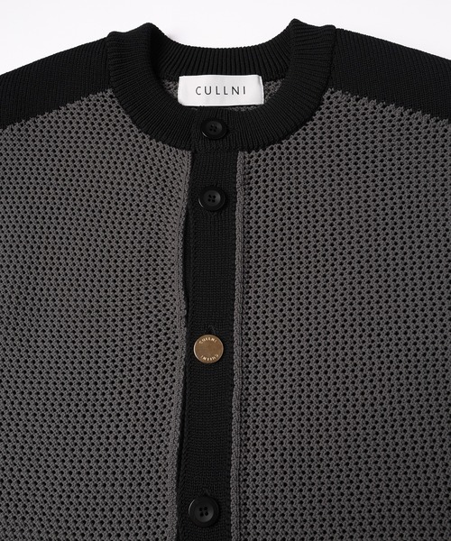 CULLNI ジャケット ノーカラージャケット Bi Color Collarless