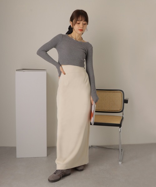 スカート tuck long tight skirt/タック ロング タイト : ZOZOTOWN
