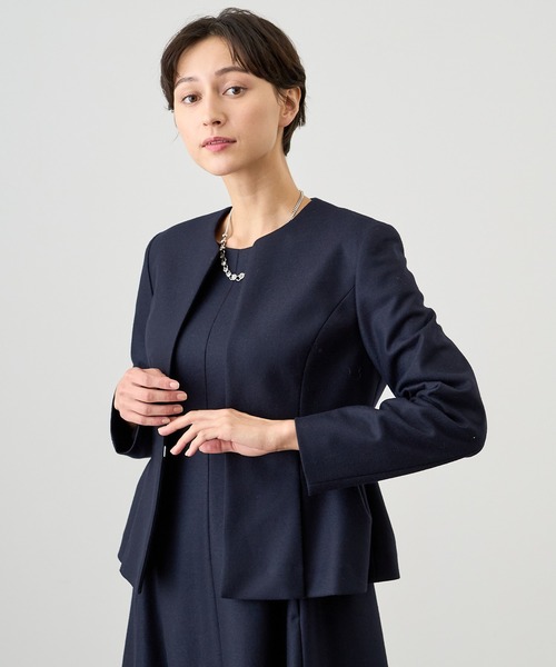 ANAYI（アナイ） ノーカラージャケット 38 ベージュ レディース