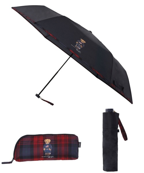 新品⭐︎ラルフローレン 折り畳み傘 ベア 傘 雨傘 総柄 雨傘】ポロ ラルフ ローレン (POLO RALPH LAUREN) ポロベア