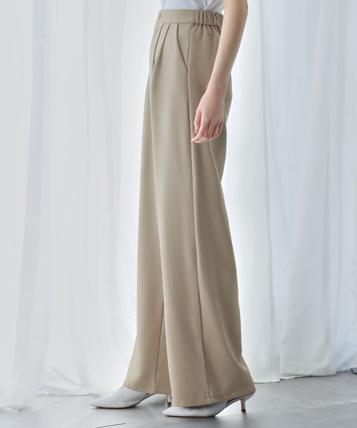 Flolia セットアップ ノースリーブベスト・ワイドパンツ スーツ