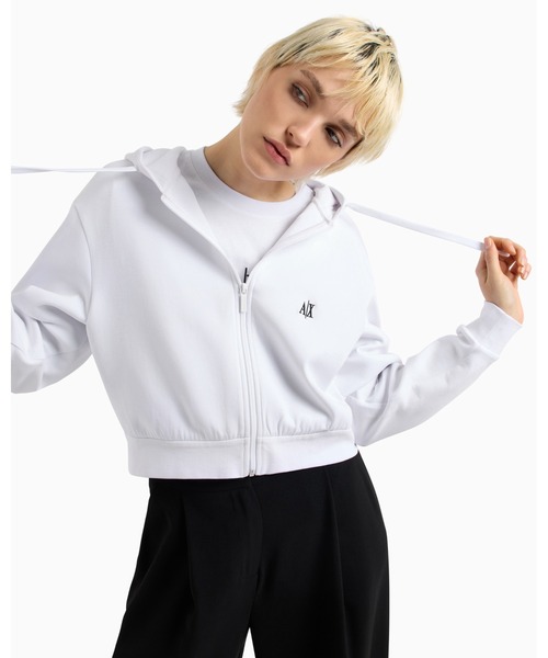 トレーナー スウェット 「A|X アルマーニ エクスチェンジ」AXロゴ フーデッドジップアップスウェットシャツ レディース ARMANI EXCHANGE トレーナー スウェット 「A|X アルマーニ