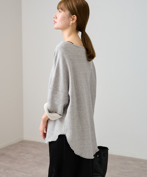 FRAMeWORK コットンリヨセルボートネックプルオーバーSWEAT FRAMeWORK（フレームワーク）の「コットンリヨセルボートネック