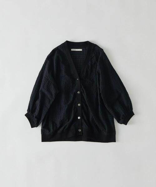 カーディガン 綿シャーリングシャツカーディガン レディース