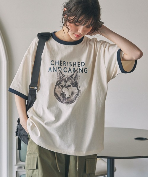 レディース アニマル半袖Tシャツ 動物 アニマル 磁器 NACH ナッシュ レディース アニマル半袖Tシャツ フレブル ねこ