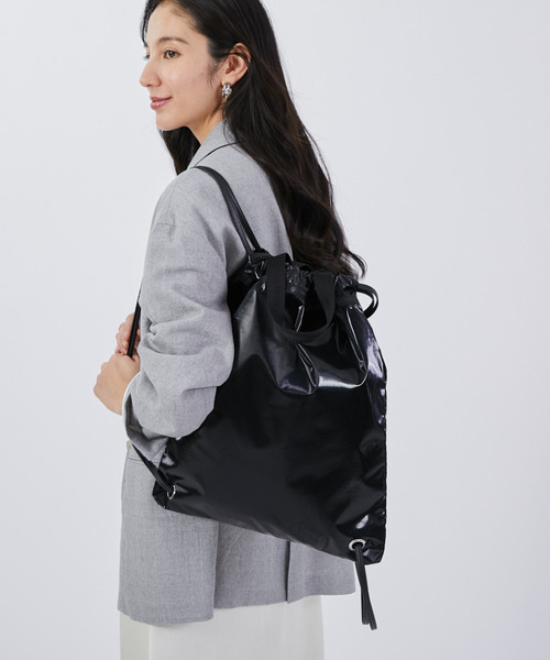 LeSportsacTH CITY KNAPSACKアップタウンブラックシャイン LeSportsac デイバック リュック TH CITY KNAPSACK アップタウン