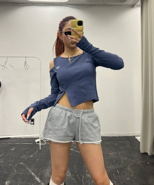 HTH tシャツ rib shoulder long tee レディース : ZOZOTOWN Yahoo!店