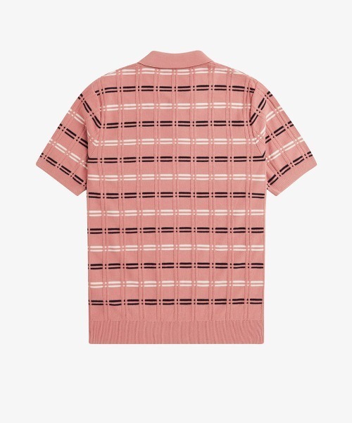 FRED PERRY ポロシャツ Striped Rib Knitted Polo Shirt