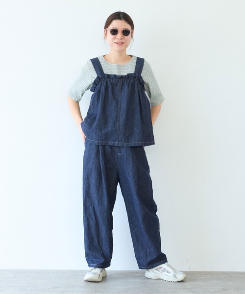 新品タグ付　yuni コットン/リネン デニム テーパードパンツ yuni／ユニ 11ozデニム テーパードパンツ | Nine Two