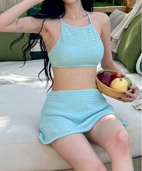 gossip!ロサンゼルス 水着 Y2K セパレート 水着 セット パンチング