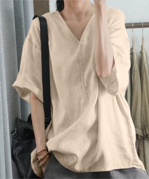 BLANC FICELLE tシャツ 品よく映える、大人のアースカラー。洗練 