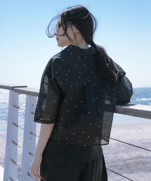 URBAN RESEARCH ブラウス シャツ new basic オーガンジードット