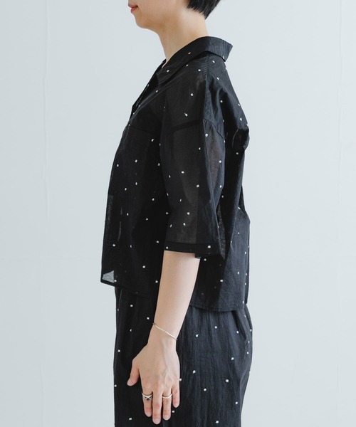 ブラウス シャツ new basic　オーガンジードットオープンカラーシャツ レディース URBAN RESEARCH ブラウス シャツ new basic オーガンジードット