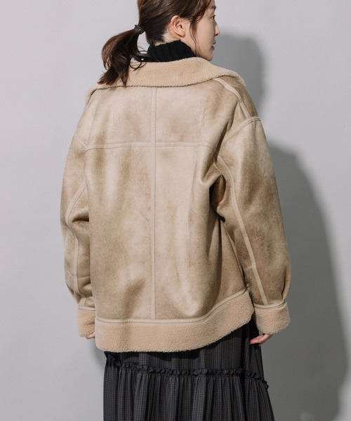 「Munich」 ジップアップブルゾン S ベージュ レディース_画像5