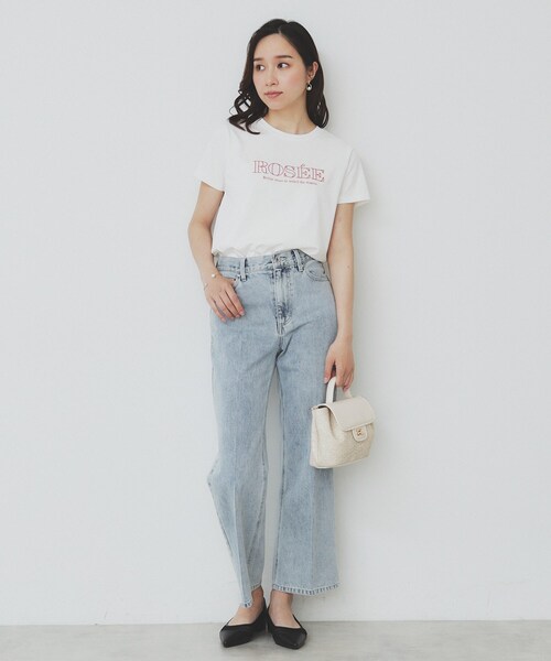 tシャツ 「洗える」ロゴ Tシャツ レディース ロゴTシャツ Tシャツ レディース トップス 半袖 ロゴT 綿・(80