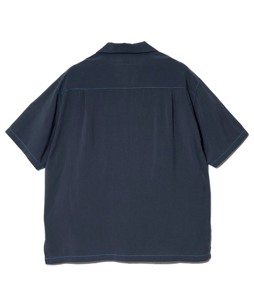 go slow caravan シャツ T/Rワンポイント刺繍 半袖O/Pシャツ