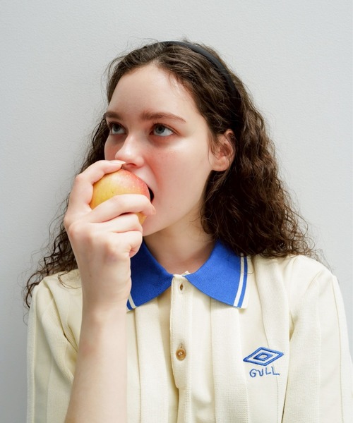 umbro×common gull products でこぼこのニットポロシャツ common gull products. ニット セーター umbro×common products