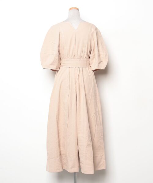 「natural couture」 半袖ワンピース L ベージュ レディース_画像2