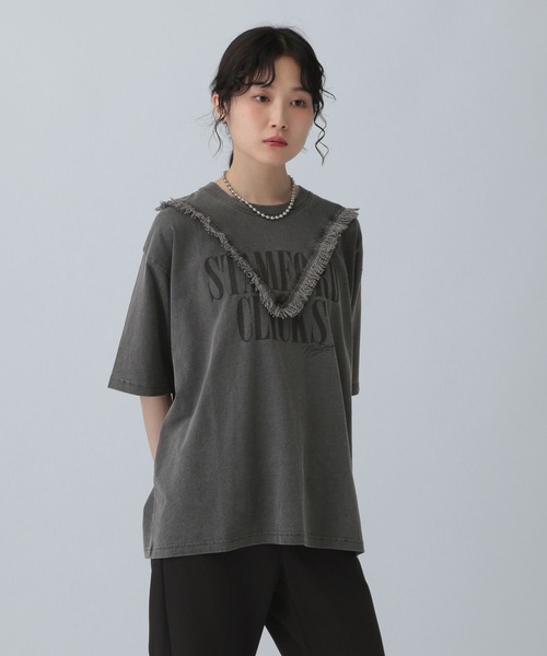 裾刺繍フリンジTシャツ フリンジと刺繍が目を惹くTシャツ♡ │パパス&ママス │ ショップ