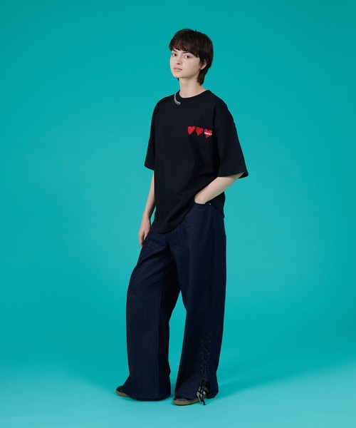 「ONCILY」 半袖Tシャツ MEDIUM シルバー メンズ