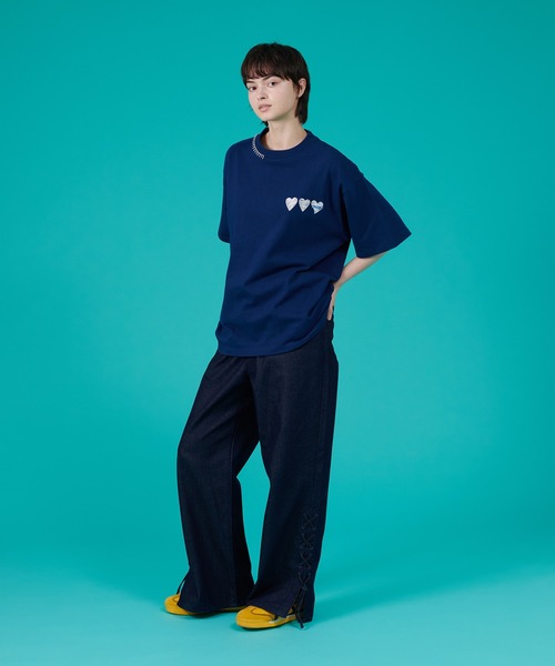 「ONCILY」 半袖Tシャツ MEDIUM シルバー メンズ