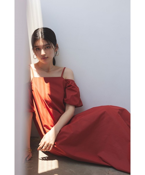 familiar ショートスリーブ ワンピース レッド 40 SHORT SLEEVE ONEPIECE(ショートスリーブワンピース)｜TOPS