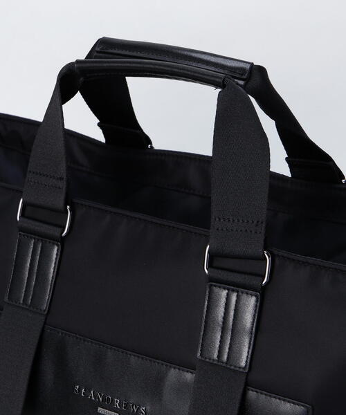 St ANDREWS ブラックトートバッグ　美品 St ANDREWS トートバッグ 「St ANDREWS」トートバッグ