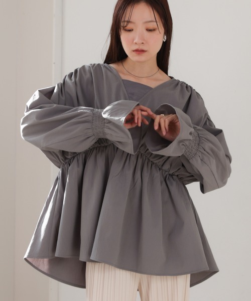 「Bab」 長袖チュニック M ベージュ レディース