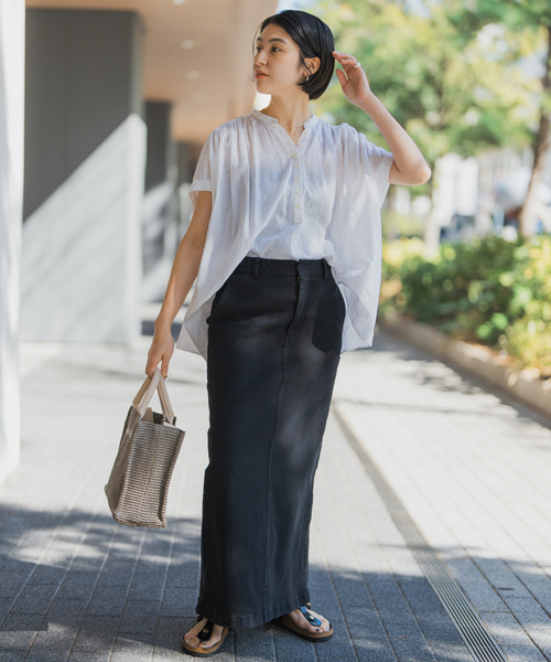 「Spick & Span」 半袖ブラウス FREE ネイビー レディース_画像3